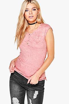 Boohoo Willow Crinkle T-shirt