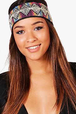 Boohoo Megan Aztec Print Stretch Headband