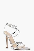 Boohoo Charlotte Extreme Pointed Toe Wrap Strap Heels