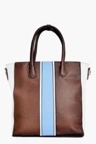 Boohoo Libby Colour Block Stripe Day Bag Tan
