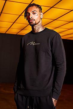 Boohoo Gold Man Embroidered Sweater