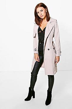 Boohoo Petite Sharlene Longline Trench