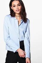 Boohoo Lacey Wide Cuff Tailored Shirt