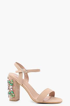 Boohoo Lauren Embellished 2 Part Heels