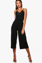 Boohoo Tall Lucy Lace Front Jumpsuit