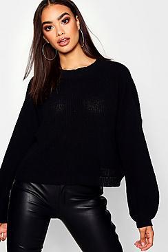 Boohoo Oversized Balloon Sleeve Sweater