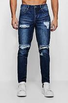 Boohoo Slim Fit Jeans With Heavy Distressing