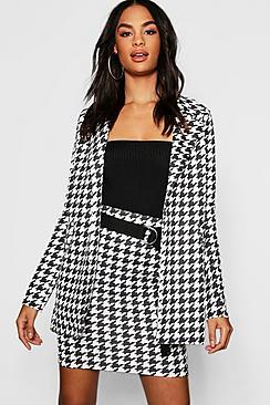 Boohoo Tall Dogtooth Blazer