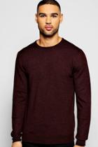 Boohoo Crew Neck Merino Wool Jumper Purple