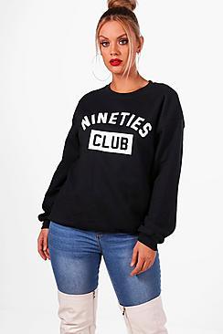 Boohoo Plus Harriet 90's Club Sweat