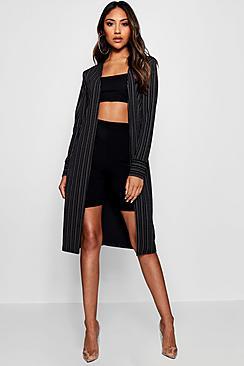 Boohoo Alice Stripe Belted Kimono