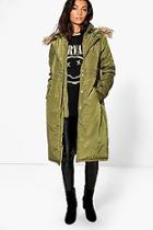 Boohoo Tall Boutique Bella Longline Double Layerd Parka