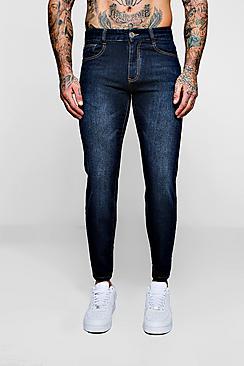 Boohoo Slim Fit Denim Jeans In Navy