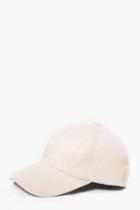 Boohoo Faux Suede Snapback Cream