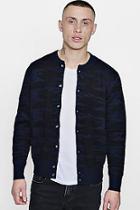 Boohoo Camo Jacquard Knitted Cardigan