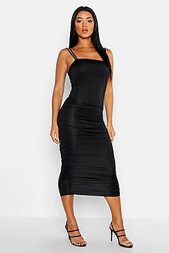Boohoo Ruched Side Bodycon Mini Dress
