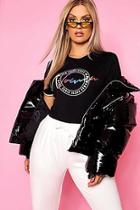 Boohoo Woman Printed Fitted T-shirt