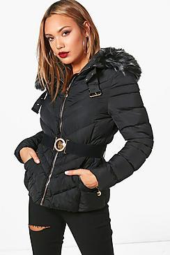 Boohoo Stephanie Padded Premium Coat