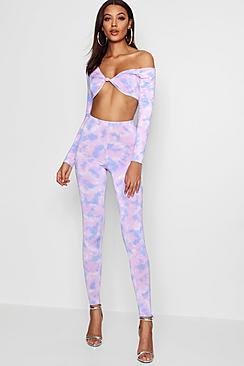 Boohoo Tall Cerys Tie Dye High Waisted Leggings