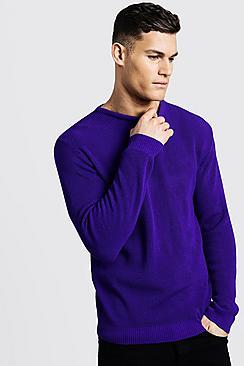 Boohoo Crew Neck Fisherman Knit Sweater