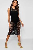 Boohoo Large Mesh Midi Dress
