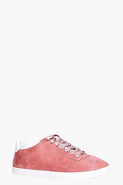 Boohoo Ribbon Lace Retro Trainer