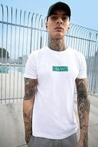 Boohoo Man Jade Box Logo Print T-shirt