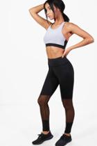 Boohoo Becca Fit Extreme Mesh Running Leggings Black