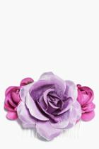 Boohoo Lucie Bridal Purple Floral Hair Slide Purple