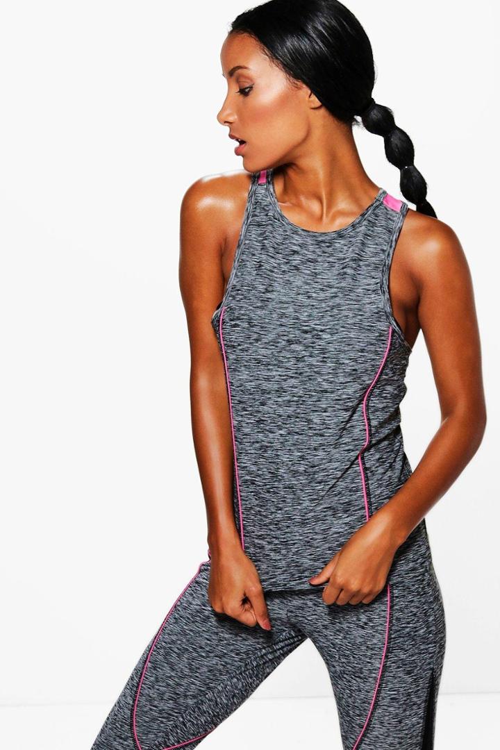 Boohoo Florence Fit Running Tank Top Grey