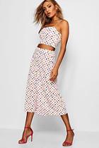 Boohoo Florence Rainbow Polka Dot Culotte