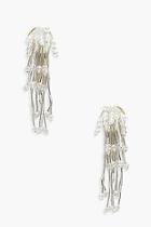 Boohoo Ella Beaded Cluster Drop Earrings