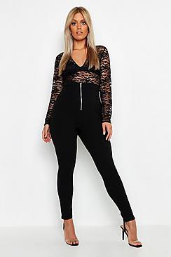 Boohoo Plus Zip Front Legging