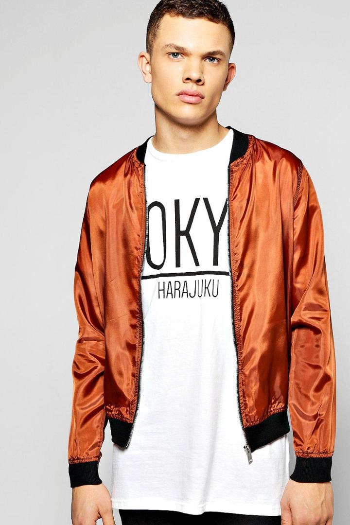 Boohoo Basic Bomber Rust
