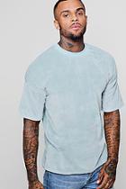 Boohoo Drop Shoulder Velour T-shirt