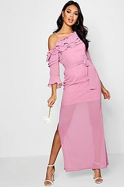 Boohoo Boutique  Off The Shoulder Maxi Dress