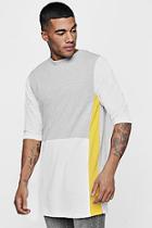 Boohoo Longline 3/4 Colour Block T-shirt