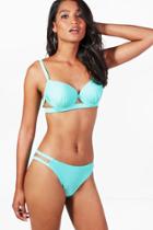 Boohoo Paris Underwired Strappy Bikini Turquoise