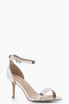 Boohoo Frankie Metallic Two Part Heels