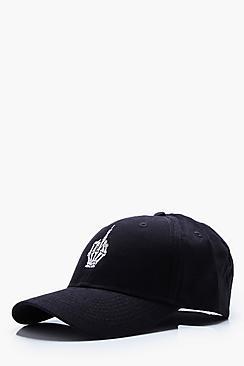 Boohoo Halloween Skeleton Hand Gesture Cap