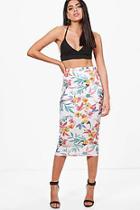 Boohoo Isla Summer Floral Midi Skirt