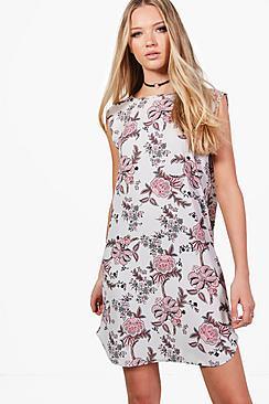 Boohoo India Floral Paisley Shift Dress