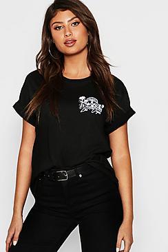 Boohoo Las Vegas Pocket Print Slogan T-shirt