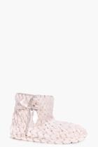 Boohoo Keira Sequin Bootie Slippers Champagne