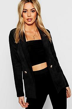 Boohoo Petite Cord Smart Tailored Blazer