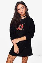 Boohoo Rachel Oversized Button Waffle Boyfriend Cardi