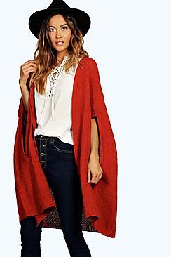 Boohoo Olivia Knitted Cape Cardigan