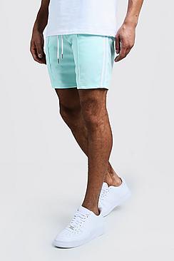 Boohoo Tricot Tape Man Mid Length Short