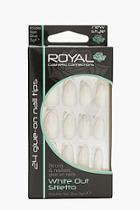 Boohoo White Out Stiletto False Nails