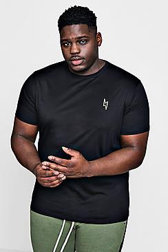 Boohoo Big And Tall Lightening Badge T-shirt